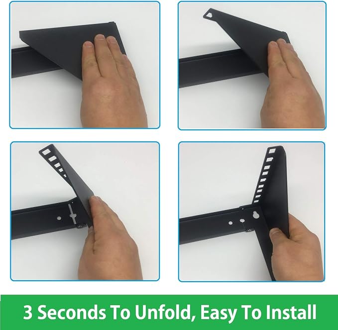 3U 19 Inch Heavy Duty Vertical Wall Mountable Rack and 125 lb Wall Mountable Server Rack (3U150)