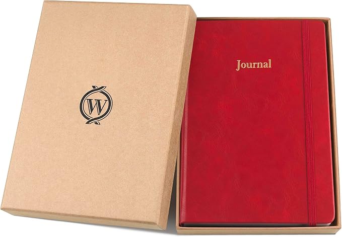 Wykeham's Executive 2026 Undated Daily Journal Planner – Customization Available (Crimson, 8.5"×5.5")