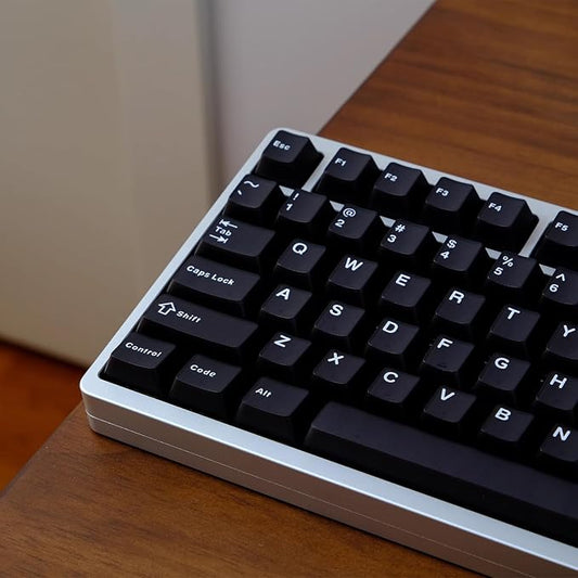 Sumgsn 114 Keys Doubleshot Translucent Keycaps Cherry Profile Black Keycap Set Fit for 61/64/87 Cherry Mx Switches Mechanical Keyboard