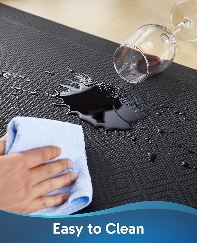 Ophanie Kitchen Mats for Floor,3/4 inch Thick,20x32 Anti Fatigue Cushioned Mat with 99+ Pairs of Anti-Slip Bottom Ridges,Kitchen Rugs,Waterproof,Comfort Ergonomic Standing Mat for Office,Home,Sink