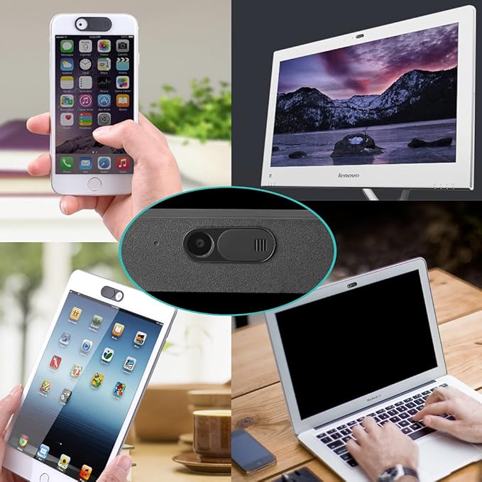 Webcam Cover, 0.035 Inch Ultra-Thin Slider Camera Cover for MacBook Pro, Laptop, Mac, PC, Surfcase Pro, iPhone, Protecting Your Digital Life (2 PCS)