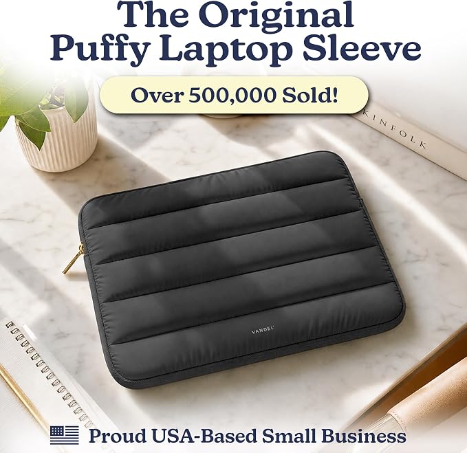 Vandel The Original Puffy Laptop Sleeve Case, 13-14 inch Laptop Sleeve Bag Case 13.3 Inch, Compatible with MacBook Air 13, Pro 14/13 iPad Pro 12.9, HP Dell ASUS, Computer Bag Cover