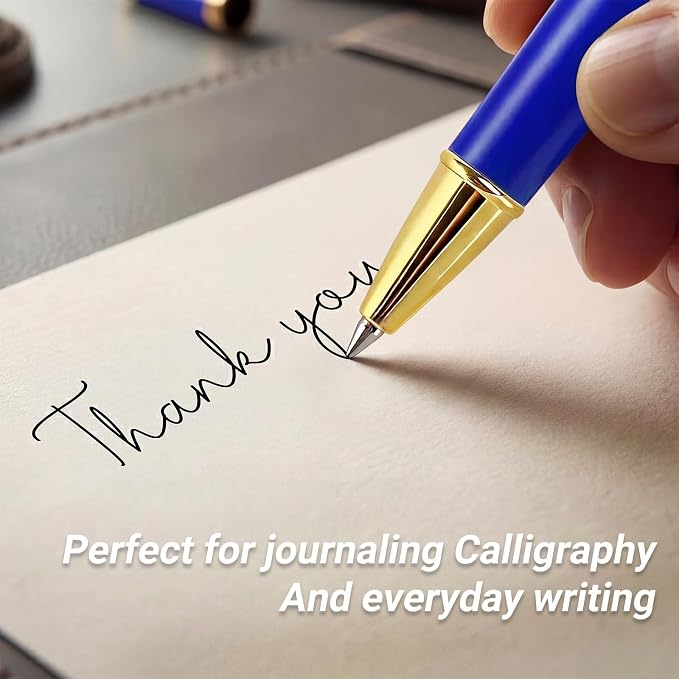 Rollerball Pen Smooth Writing Ball Point Pens with Schmidt Refills, Luxury Metal Journal Pen Gift Box Set for teacher classmate graduation、pen for journaling Nice Fancy Luxury