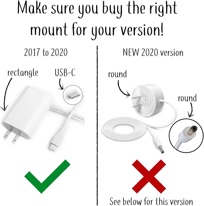 Google WiFi [Old Rectangular Plug – NOT Current Round Plug] Outlet Holder Mount Stand: No Messy Screws! (1-Pack)