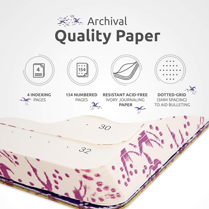 Lay Flat Large B5 Dotted Journal - Enjoy Bullet Journaling with a Soft Cover 7x10-inch, Non-Bleed Thick 120gsm Paper, Dot Journal in Yellow, Japanese Edge Motif - Faux Leather Dot Notebook ZenART