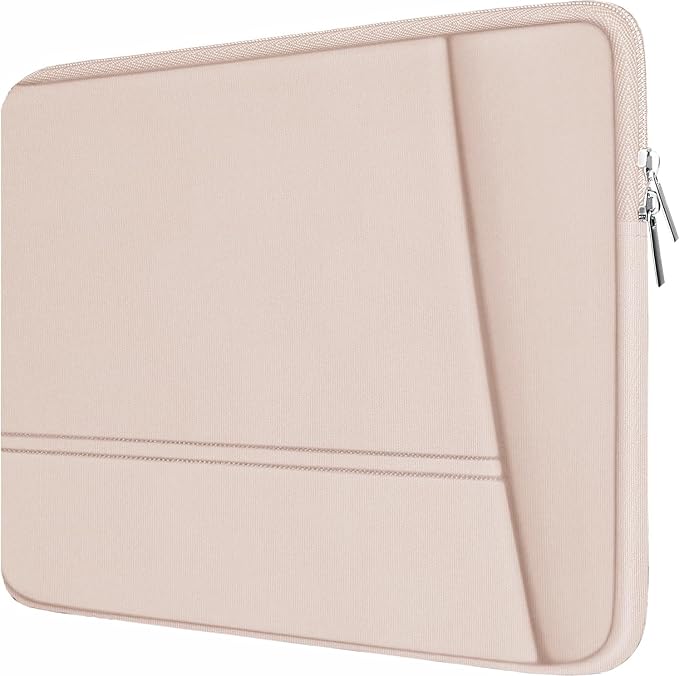Laptop Sleeve 15.6 inch, Sturdy Portable Monitor Computer Laptop Case, Carrying Sleeve Bag 15.6'' with Pockets for MacBook PC Mac HP Lenovo Dell Asus Xbox Switch, Pink