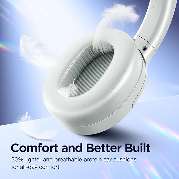 Upgrade Pro‑level Hybrid Active Noise Cancelling Headphones with HD Sound, Wireless Bluetooth Headphones Over The Ear Unequaled Comfort, Vivid Deep Bass, for Home Office Travel Birthday Gift Pcs