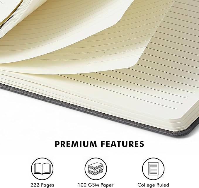 Realizations Journaling Notebooks with Pen Holder | Lined Notebook | 222 Pages Notebook Journal with 100 GSM Paper | Journal Notebooks for Work