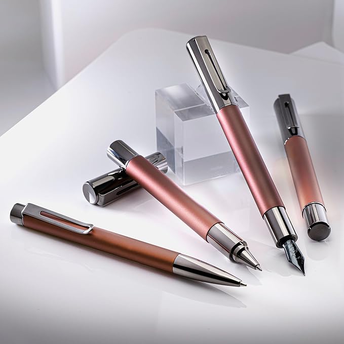 Monteverde Ritma 3+2 Piece Gift Set, Espresso - Includes Extra Fine Nib Fountain Pen, Rollerball, Ballpoint, 30ml Ink & Refill - Premium Writing Set for Collectors & Professionals