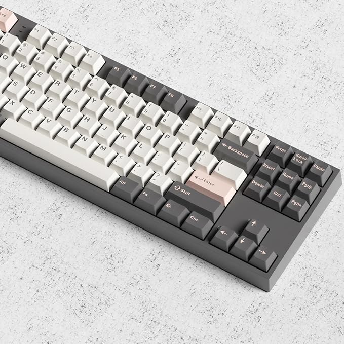 Fogruaden PBT Keycaps Set, Cherry Profile Custom Keycap for Mechanical Keyboard Pink Olivia Keycaps