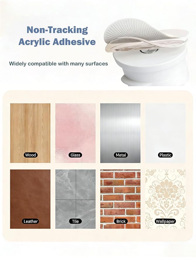 6PC 360° Rotatable Spring Cable Management, Cord Organizer Holder for Desk, Strong Adhesive Cable Clips Desk Accessories, Adjustable Wire Keeper for Nightstand, Home, Office, RV (White)