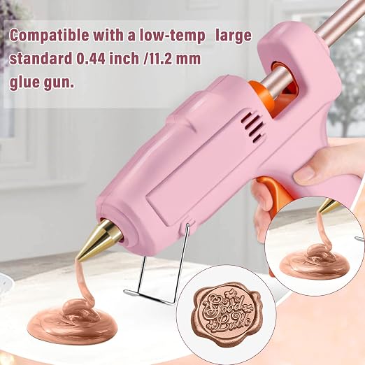 Sealing Wax Sticks, Paxcoo 20pcs Wax Seal Sticks, Glue Gun Sealing Wax Sticks for Wedding Invitations, Letter, Envelope, Cards and Crafts (Champagne Color)