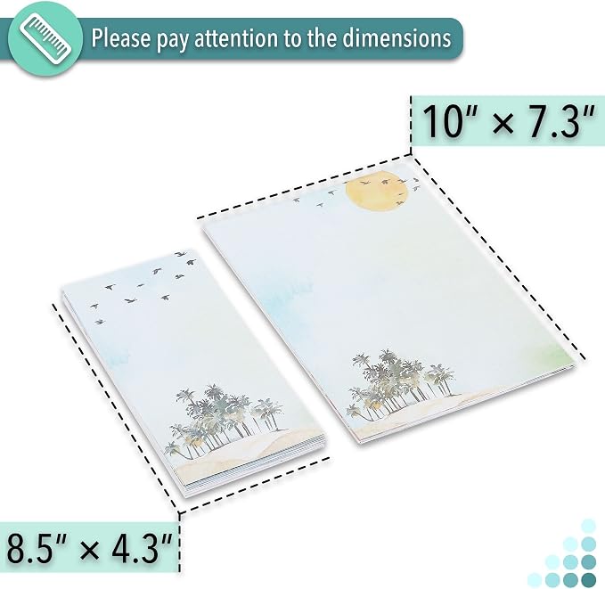 Mr. Pen- Stationery Writing Paper Set with Envelopes, 7.3" x 10" | 30 Letter Sheets & 18 Envelopes, Smooth Printable Letter Paper for Handwritten Notes, Personal Letters, Invitations