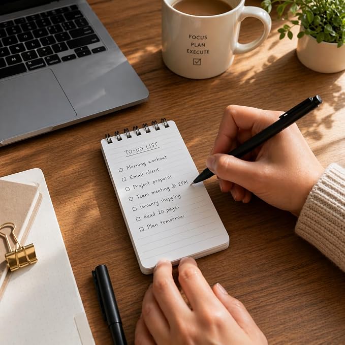 Aesthetic Pocket Notebooks Set of 8 – Small 3x5 Spiral Notepads with Lined Pages, Mini Memo Pads for Daily Notes, To-Do Lists, Office, School & Travel, Cute Portable Notebooks for Staying Organized