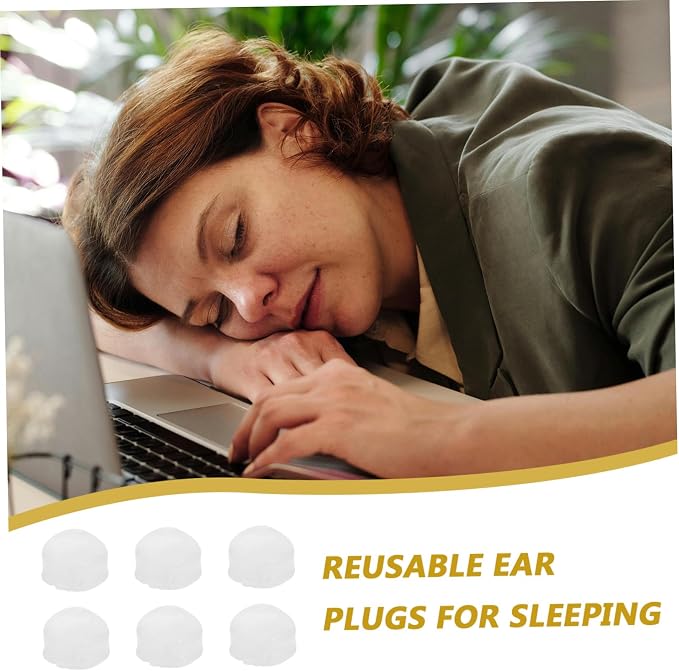 KOMBIUDA 18pcs Ultra-Soft Moldable Silicone Work Study and Travel Noise Reduction with Transparent Carrying Box Comfortable Soundproof Ear Protectors