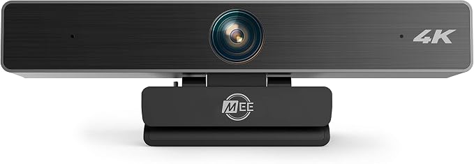 MEE Audio C11Z 4K Ultra HD Webcam with ANC Microphones, 4X Digital Zoom, Low Light Correction, Wide Angle Lens and Privacy Cover for Zoom Video Conferencing on Computer PC Mac Laptop Desktop