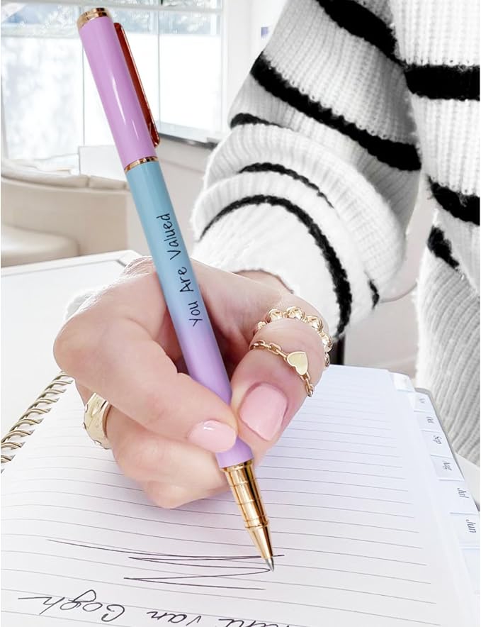 MESMOS 3pk 0.7mm Fine Tip Gel Ink Pen Set, Thank You Gifts for Women, Aesthetic Journaling Teacher Pens, Coworker Administrative Professional Day Gifts for Women, Inspirational Fancy Pens
