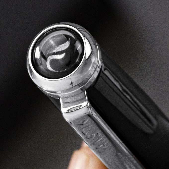 Black & Silver Luxury fountain pen, fancy gift set for women, Chrome Finish, Professional executive pen gift set for men (Lux fountain Black-Silver)