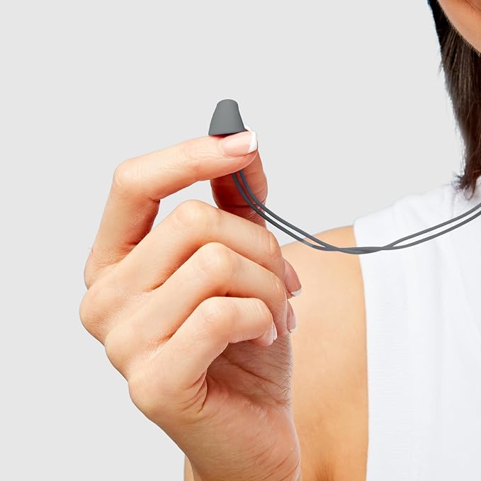 Flare Calmer Secure | Ear Plugs Alternative | Daily Noise Relief | Sound Sensitivity | Stress Relief | No Muffling | Improve Wellbeing | Comfy, Reusable, Soft Silicone Earplugs |Grey