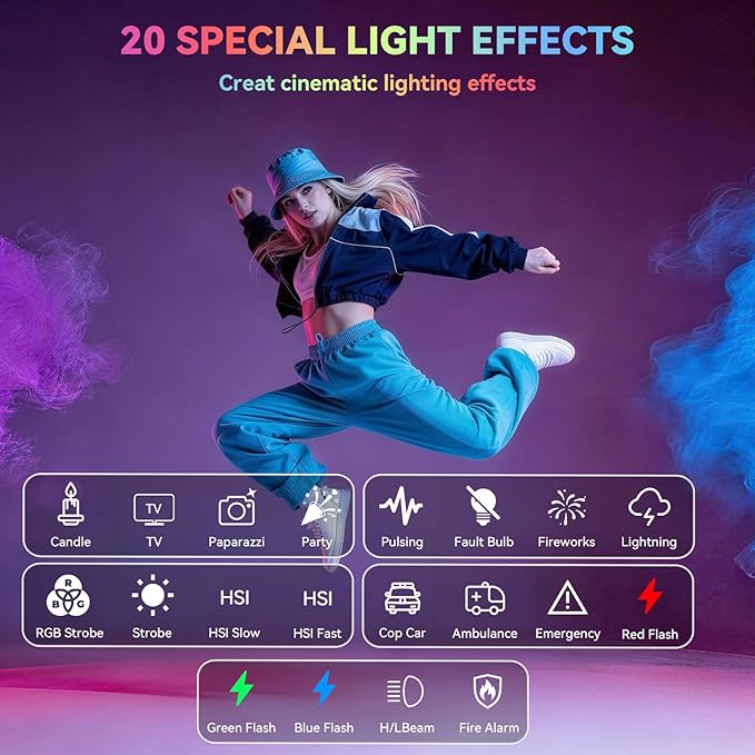 10W Portable Selfie LED Video Light - Max.3300 Lux vlogging Light, 1800K-9000K,2600mAh Rechargeable Battery,Video Conference Lighting Kit for Phone/Laptop Selfie Lights with Clip & Cold Shoe