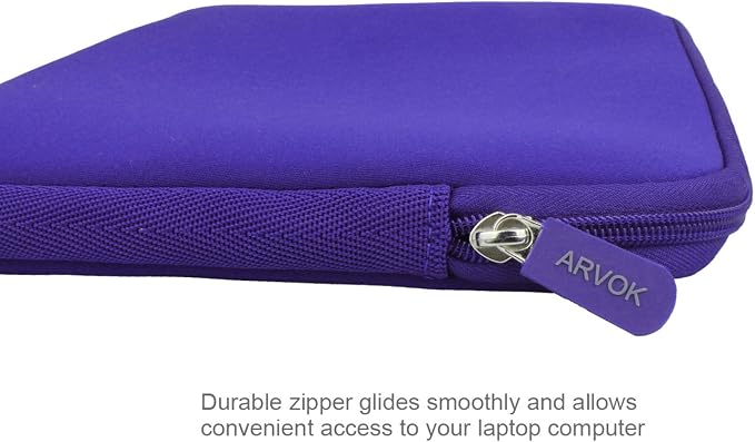 Arvok 13 13.3 14 Inch Laptop Sleeve Case for MacBook Pro/MacBook Air 13-14 inch, Water-Resistant Notebook Chromebook Computer Pouch, Carrying Bag Cover for HP/Dell/Lenovo/Asus/Acer, Purple