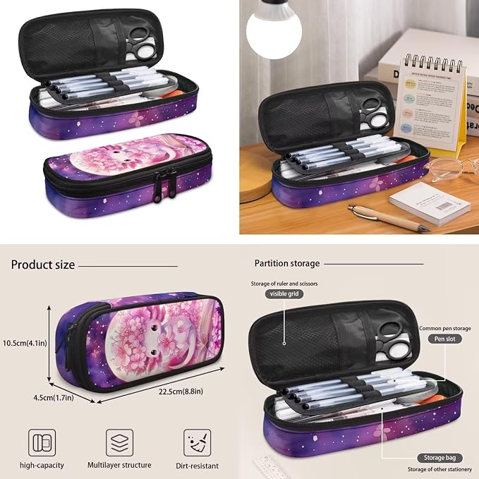 Girls Backpack Set 4PCS: Cute Cherry Blossoms Axolotl Bookbag with Lunch Bag, Pencil Case & Water Bottle Sleeve - 17 Inch for Elementary School Kids Ages 6-8 Back to School