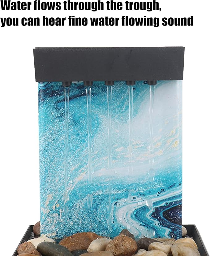 Tabletop Ball Fountain Waterfalls,Irregular Stone Water Fountain Indoor for Relaxation,Home/Office Decoration Meditiation Water Resin, House Warming Gifts New Home (#1)