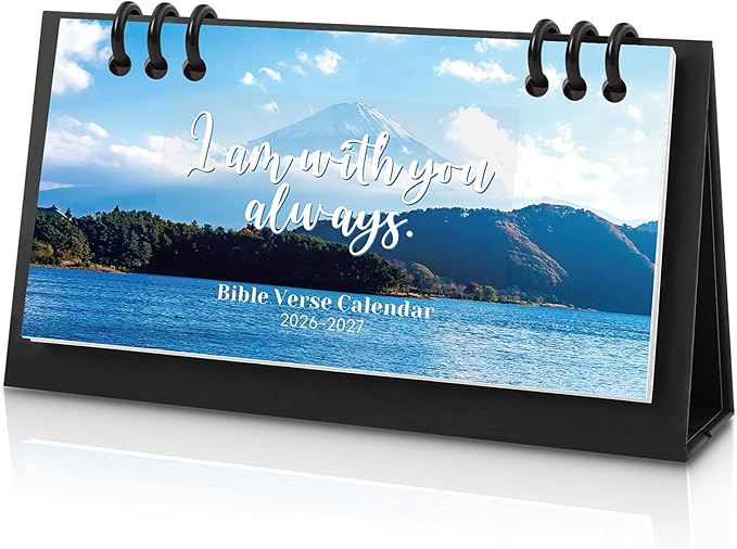 KONVINIT Desk Calendar 2026-2027, 6.3" x 3.1", Bible Verse Desk Calendar 2026 - Runs From May 2026 Until December 2027, 20 Months Mini Desktop Calendar for School, Home and Office Supplies