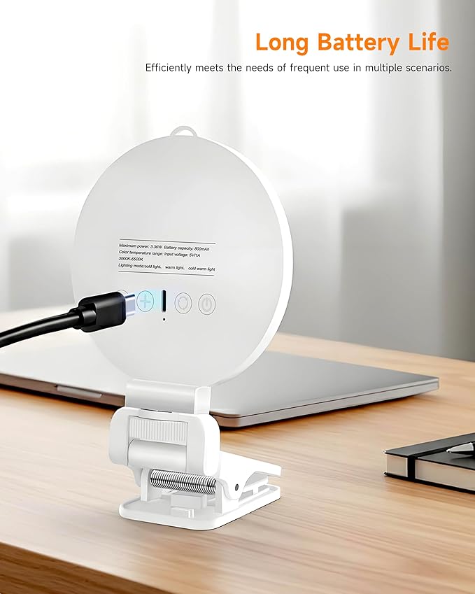 Ring Light for Computer Monitor, 3 Color Modes & 10 Brightness Levels USB Clip on Ring Light for Laptop & Phone, Video Conference Lighting for Zoom Meeting, Working, Live Streaming, Selfie Makeup