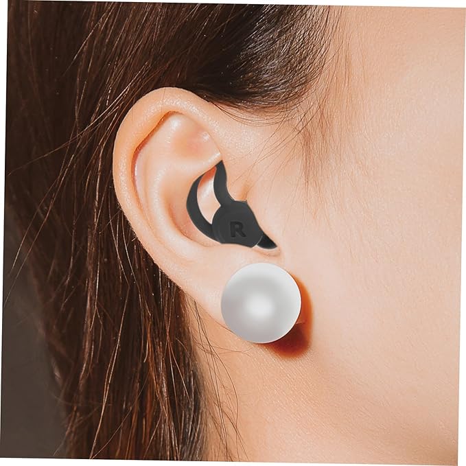 2 Pairs Silicone Sleeping Noise Cancelling Sound Blocking for Students Focus Study Work Design Portable Gray