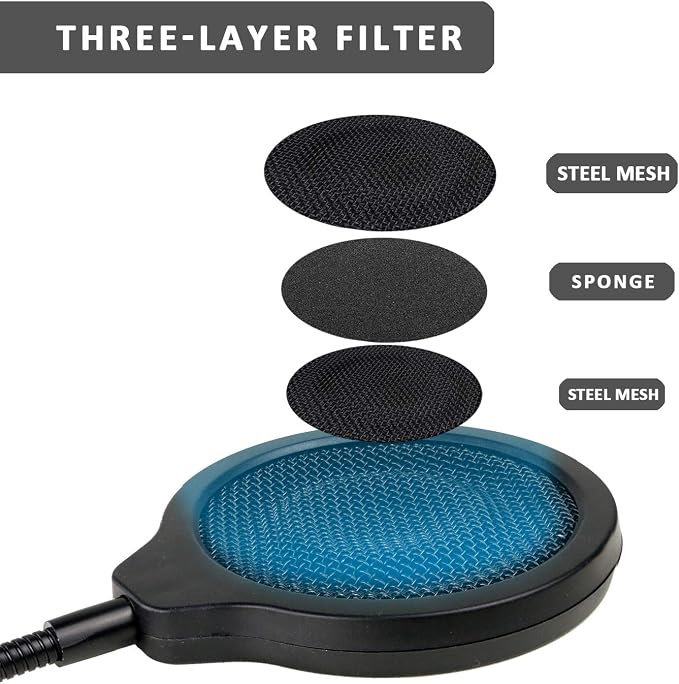 HyperX SoloCast Mic Pop Filter - Professional 4 Inch 3 Layers Metal Windscreen Pop Screen Compatible with HyperX SoloCast Microphone by YOUSHARES