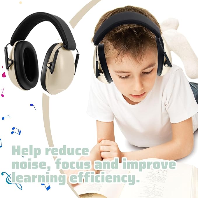 Amylove 12 Pcs Kids Ear Protection Noise Cancelling Headphones Ear Muffs Bulk 27db Adult Noise Reduction Hearing Earmuff(Universal Fit (kids & Adults),Boho Style)
