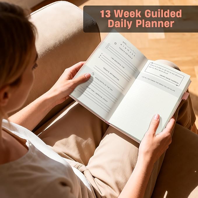 Productivity & Self-Mastery Journal for Women: Gratitude, Mental Health and Manifestation Diary for Mindfulness | Guided Daily Planner for Reflection, Positivity, Personal Growth and Self Care, Pink