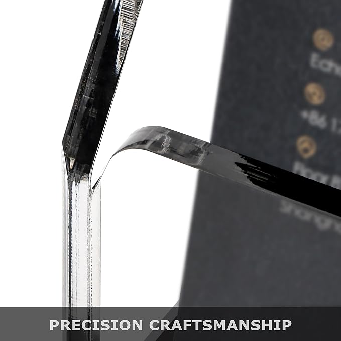 SANRUI Vertical Business Card Holder for Desk, 1-Slot Black Base | Holds 60 cards, professional desktop display stand for office reception & trade shows, ideal for gift card name card