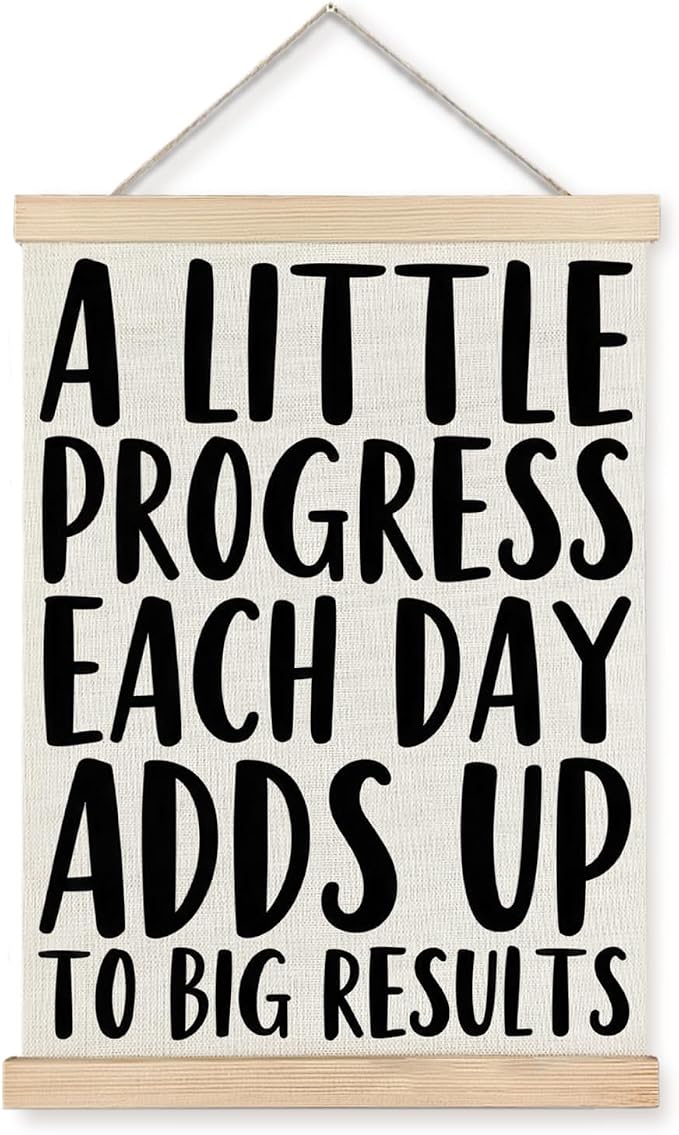 Supwhd Aesthetics Positive Affirmations Wall Decor, Inspirational Add Up to Big Results Office Wall Art, Motivational Quotes Wall Art for Office Classroom Home, 12x16