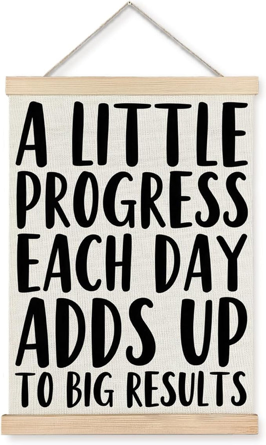 Supwhd Aesthetics Positive Affirmations Wall Decor, Inspirational Add Up to Big Results Office Wall Art, Motivational Quotes Wall Art for Office Classroom Home, 12x16