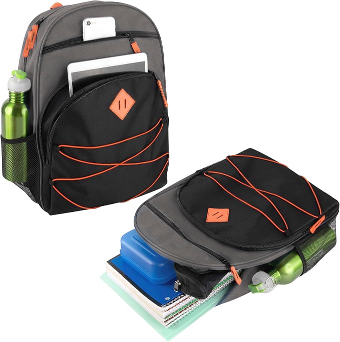Trail maker Kids Backpacks with School Supplies for Boys, Girls, 30 Piece Back to School Supplies Set with 17" Bungee Backpack