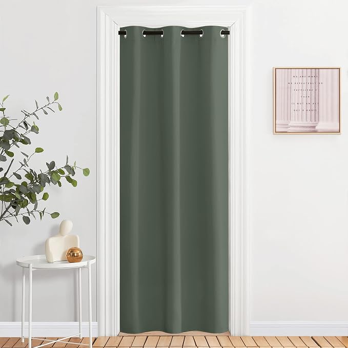 NICETOWN Dark Mallard Blackout Room Darkening Window Curtain Thermal Insulated Solid Grommet Blackout Curtain/Drape for Living Room (Single Panel, 42 by 84 inches)