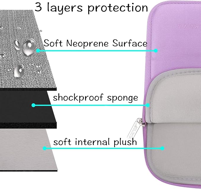 MOSISO Laptop Case 16 inch, 15-15.6 inch Laptop Sleeve Bag Compatible with MacBook Pro 16 M5 M4 M3 M2 M1, HP Acer Dell Lenovo ASUS Notebook, Neoprene Computer Sleeve Bag with Small Case, Purple