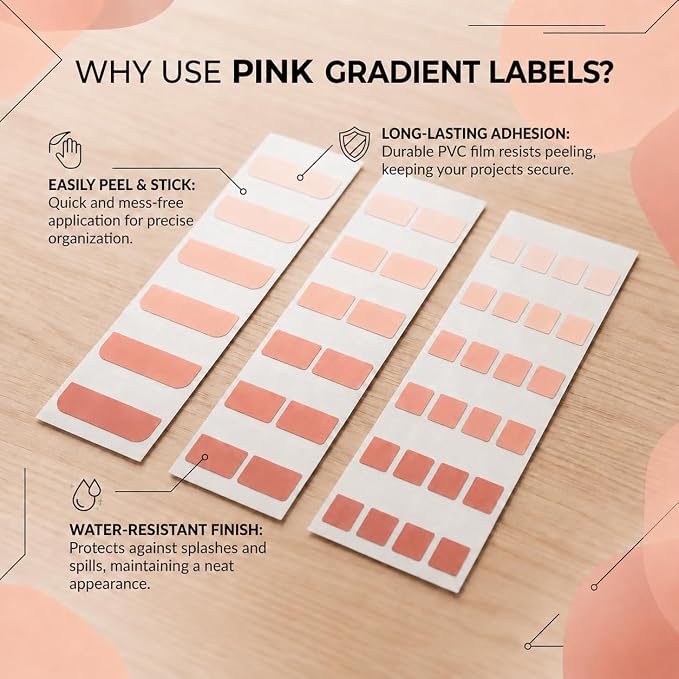 420Pcs Gradient Index Tabs, Translucent Sticky Note Tabs for Annotating Books & Bible, Aesthetic Reading, Study, Journaling & Office Supplies, 3 Size Clear Page Markers Stickers (Pink)