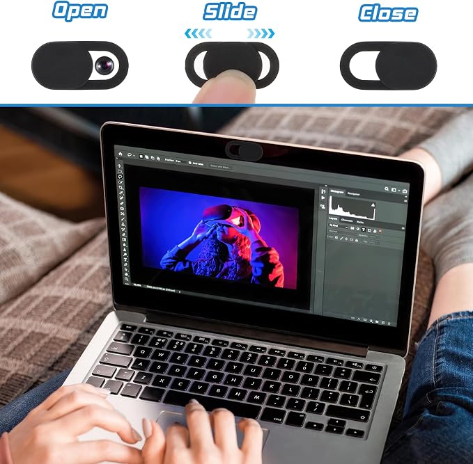 30Pcs Webcam Cover, Camera Privacy Cover Slide, Phone Laptop Camera Computer Cameras Covers Slide, Webcam Covers for Laptops Protect Your Privacy Security Fits Most Laptop, Desktop, Smartphone
