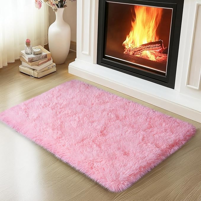 Mugorn Small Soft Shag Rugs for Bedroom, 2x3 Fluffy Area Rugs for Living Room