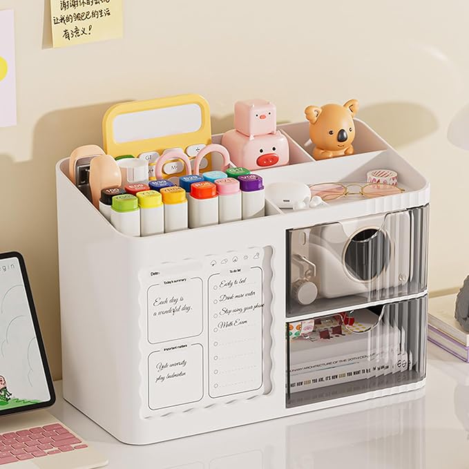 Stylish Desk Storage with Multiple Compartments for Keeping Supplies in Order Ideal for Work or Study Minimalist Desk Planner