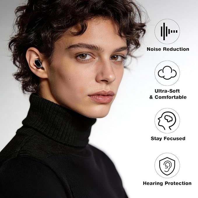 Yawsoy Noise Cancelling Ear Plugs - Ultimate Hearing Protection | 40dB SNR noise reduction, ultra-comfy & custom fit, reusable silicone ear plugs for sleep, focus, travel & noise sensitivity