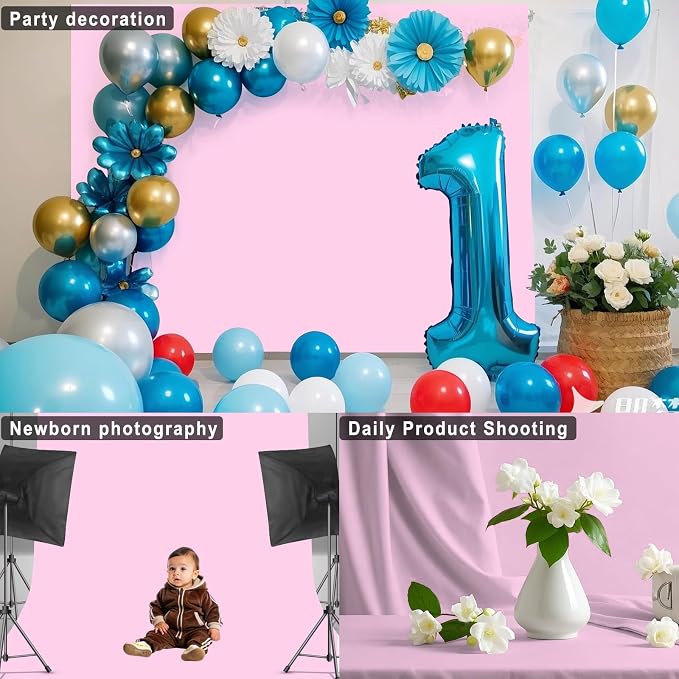 Pink Backdrop for Photoshoot, Professional Photo Backdrop Background Curtain for Product Photography, Portraits, Wedding, Party, Live Streaming Video Recording 10X20 FT