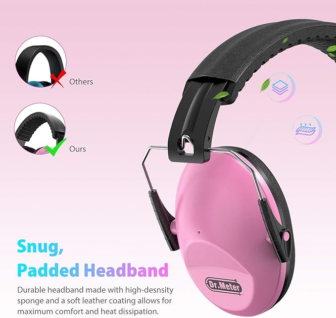 Noise Cancelling Headphones for Kids: SNR27.4 Noise Reduction Earmuffs for Adults Kids Ear Protection for Monster Jam Autism Sensory Concerts Fireworks, Ear Muffs for Shool Study Reading