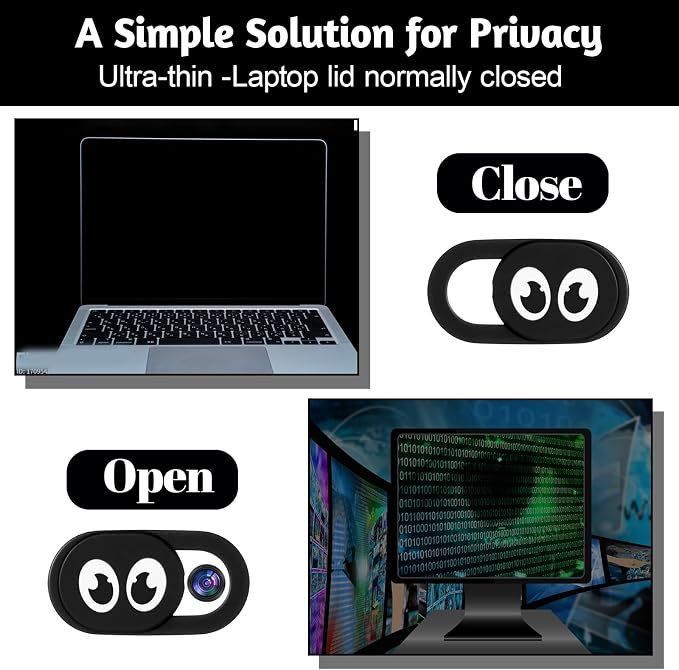 20 Pcs Webcam Cover Slide, Ultra Thin Laptop Camera Cover Universal Web CameraCover Webcam Cameras Blocker Slider for Laptop Computer Smartphone Tablet Privacy Security
