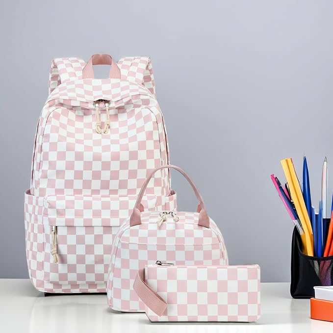 LEDAOU Backpack for Girls School Bag Kids Bookbag Teen Backpack Set Daypack with Lunch Bag and Pencil Case | Kids