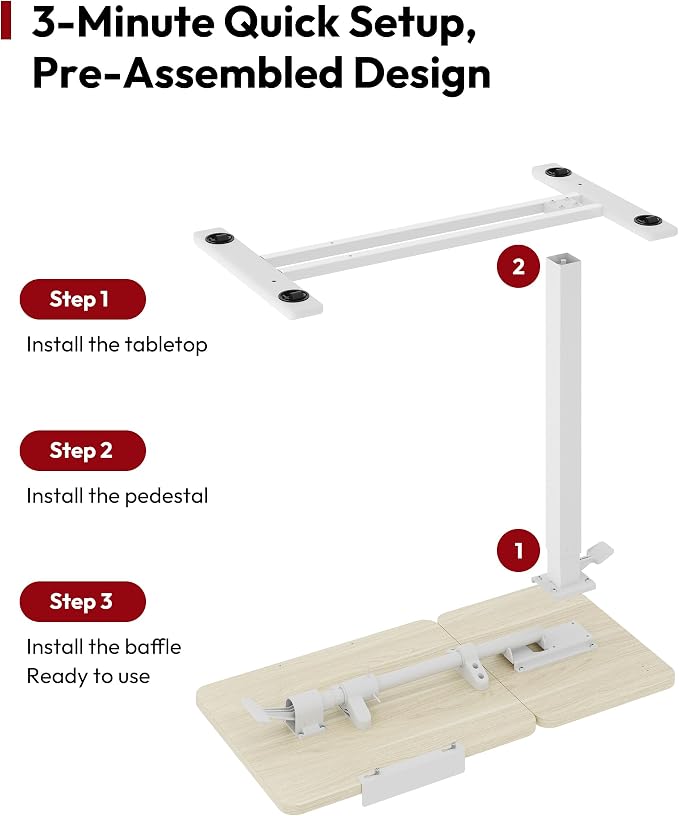 SANODESK 32''Overbed Table Gas Spring Lifting with Wheels&Tilting Desktop | Rolling Mobile Laptop Desk End Table,Portable Computer Workstation for Home Office,Sofa,Bedside,31.5" W x 17.7" D,Wood Grain