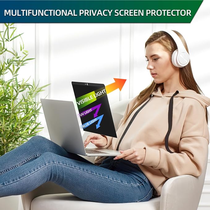 STARY Magnetic Privacy Screen for MacBook Air 15 inch (2023-2026, M2,M3,M4,M5), Removable Laptop Privacy Filter Shield and Matte Anti-Glare Blue Light Protector